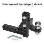 Adjustable Lifting Trailer Arm Fits Rear Bumper with 2inch Receiver Use Tow Hook Parts Trailer Hitch Camping Car Accessories 1