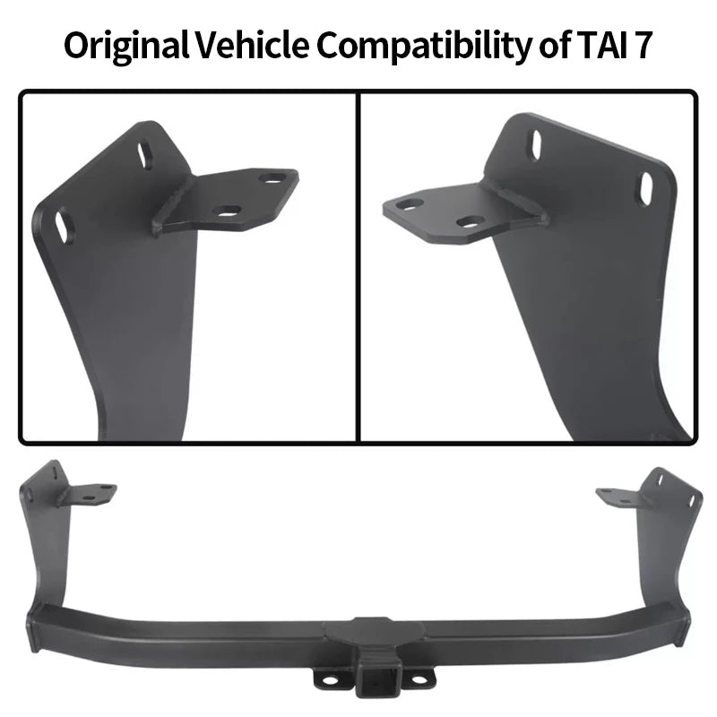 For BYD Equation Leopard Tai 7 Car Tow bar Parts Steel Trailer Rear Bumper Towing Hook Vehicle Trailer Hitch Accessories Caravan 3
