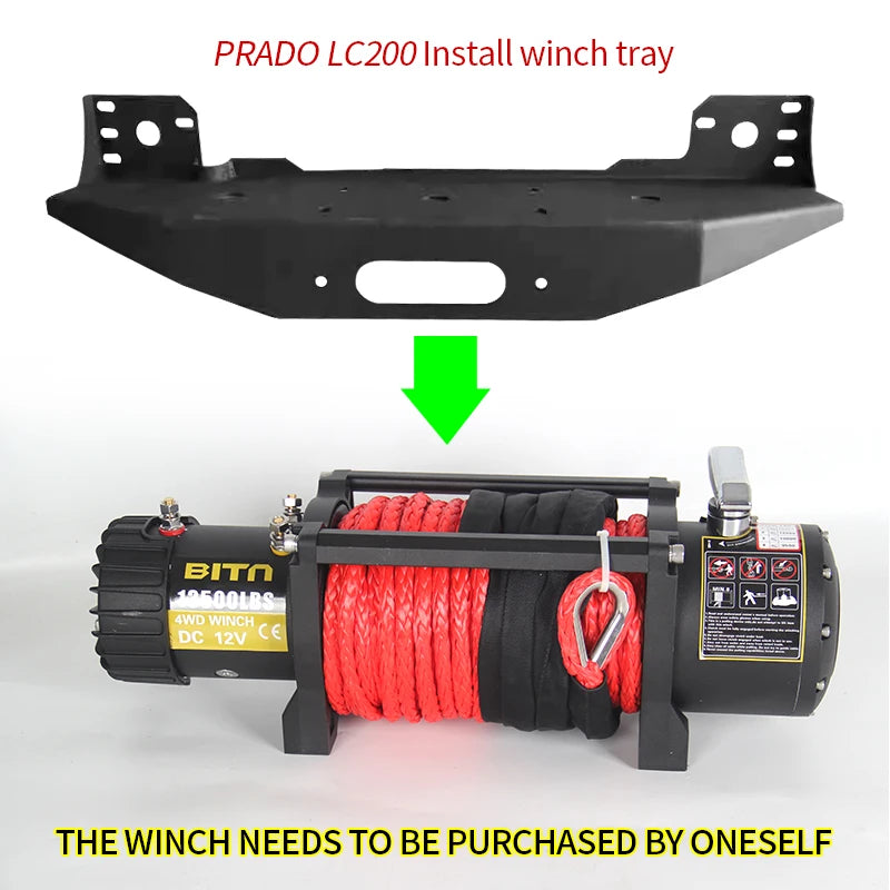 For LC300 Steel Front Winch Tray Bracket Parts Winch Mounting Rack Holder Winch Frame Trailer Hitch Car Winch Cradle Accessories 3
