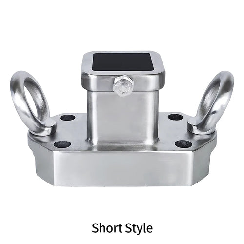 304 Stainless Steel Towing Square Mouth Base with 2inch Receiver for 2003-2023 Prado Trailer Hitch Offroad Parts Car Accessories 2