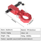 Aluminum Alloy 15T Towing Hitch Shackle Towing Arm 5x5cm Square Tube Off-road Refit Hook Trailer Hitch Camp Trailer Accessories 3