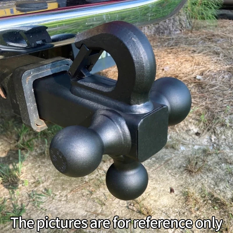 Heavy Duty High Strength Steel Triple Ball Trailer Hitch for 2.5 Inch Receiver Towing Ball Mount with 3 Tow Ball Sizes for Truck 6