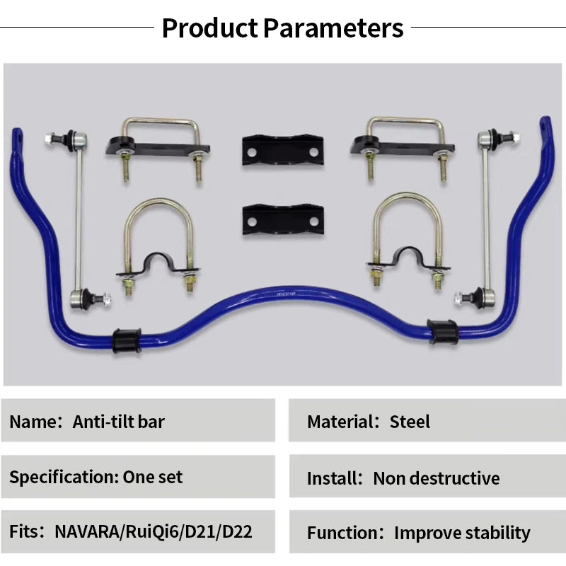 Fits NAVARA RuiQi6/7 D21 D22 Pickup Trucks Balance Anti-roll Bar, Reinforce Stabilizer bar Trailer Hitch Refit Car Accessories 3