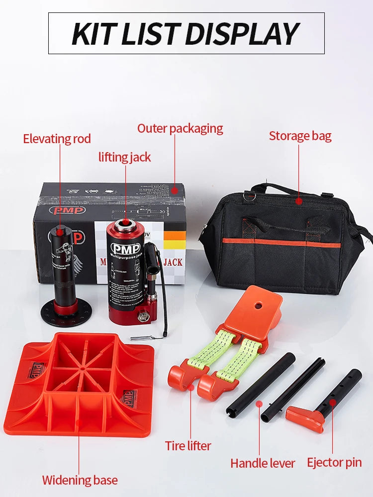 Hydraulic Jack 3-4 Ton/6600-8800lbs,Lift Jack Portable Tire Jack for Car Truck,Jack Set Combination for Multiple Scenarios 6