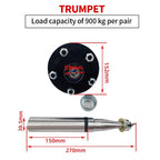 New High Quality Steel 5-114.3 Unbraked Trailer Half Axle Straight Haba Head Wheel Hub Belt Hitch Accessories 1500kg Load 4
