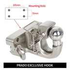 New Fits Prado Stainless Steel Towing Hook Trailer Hitch Coupler 2inch Receiver 10000LBS Load Capacity Camp Trailer Car 4