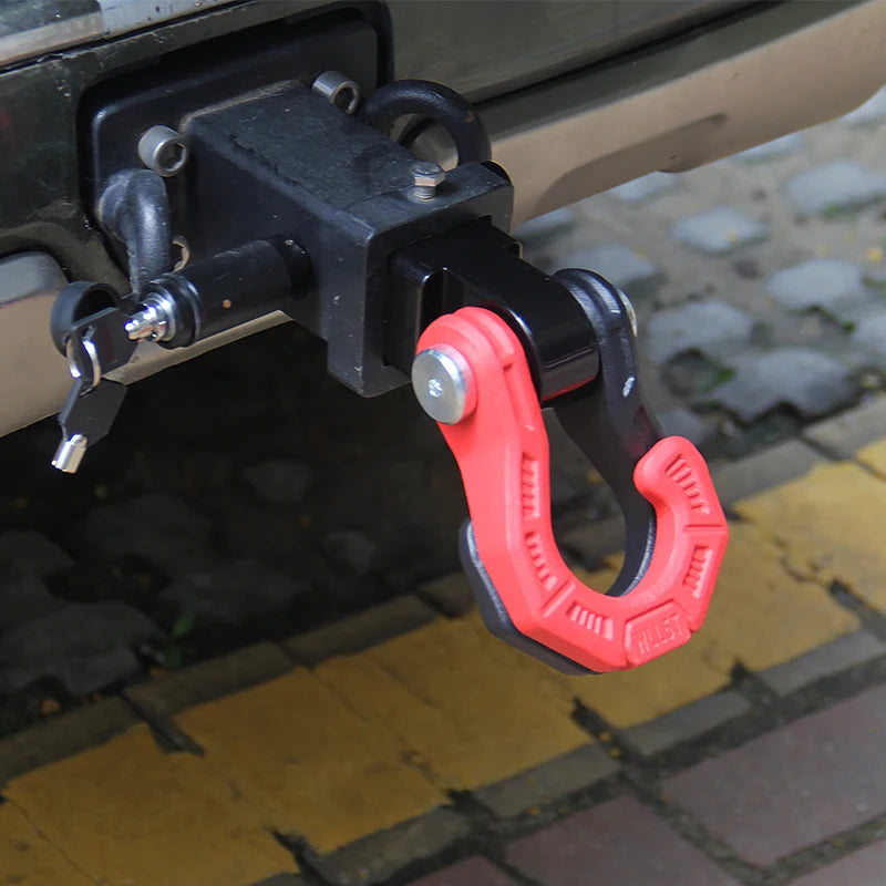 Multifunctional Towing Hook Bow Ring Hitch Fits 2inch Receiver Forged Shackle Tow Hook Parts Trailer Hitch Offroad Accessories 3