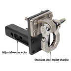 Trailer Shackle and Heavy Duty Steel Adjustable Connector Base FitS 2inch Receiver Trailer Hitch Camp Trailer Car Accessories 2