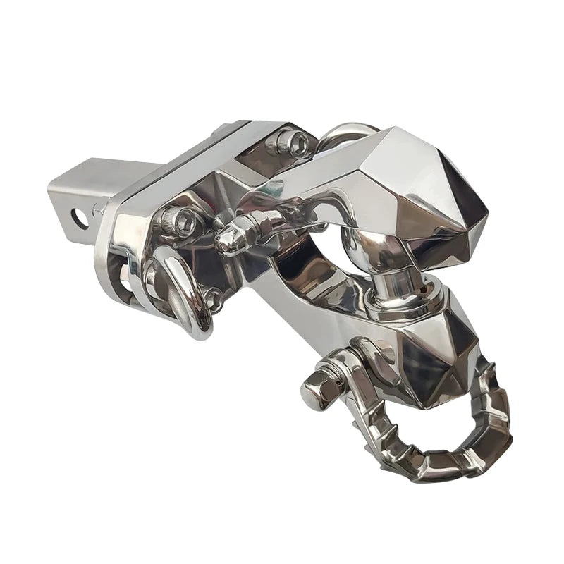 Stainless Steel Trailer Hook Match 2in Receiver Handing Ring and Safely Shackle Parts Trailer Hitch Arm Camping Car Accessories 6
