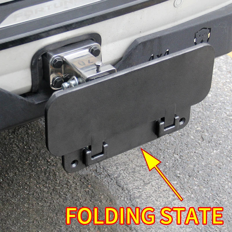 Fits Rear Bumper 2in Receiver Folding Function Foldable Pedal Square Opening Tow Hook Parts Trailer Hitch Camp Trailer Car Step 5