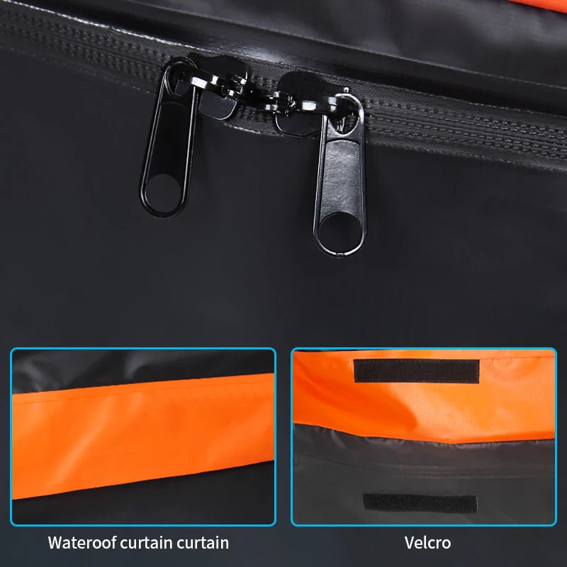 336LFoldable Storage 500D PVC Waterproof SUV Vehicle Car Travel TOP Storage Cargo Carrier Roof Rack Bag Car Camp Luggage Bag 3