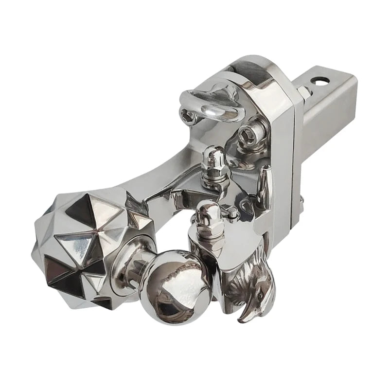Stainless Steel Trailer Hook Match 2in Receiver Handing Ring and Eagle Head Design Trailer Hitch Arm Camping Car Accessories 4