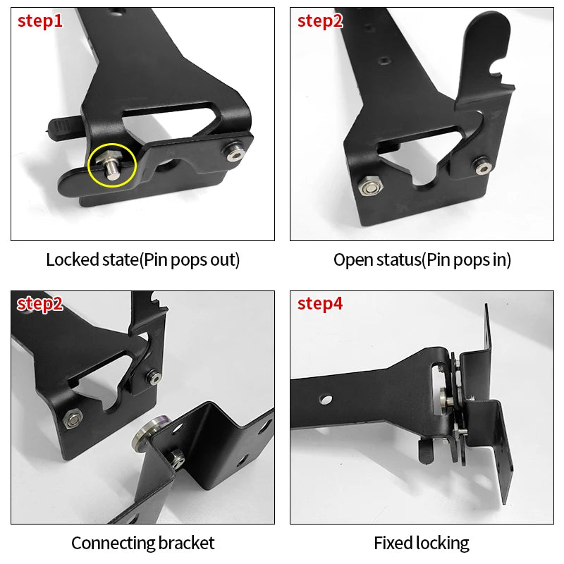 Universal 4x4 Off-Road Steel Car Awning Bracket Roof Rack Awning Mount Tent Bracket for Car Roof Luggage Rack Side Awning Holder 4
