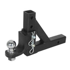 Adjustable Trailer Hitch Ball Mount with 50mm Tow Ball 4-Level Height Adjustable Removable for 2 Inch Receiver Truck RV Towing 2