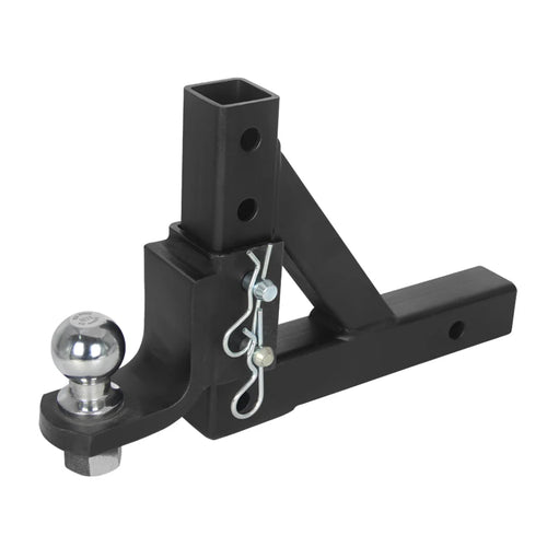 Adjustable Trailer Hitch Ball Mount with 50mm Tow Ball 4-Level Height Adjustable Removable for 2 Inch Receiver Truck RV Towing 2