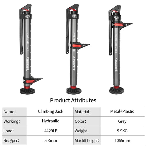 2T Hydraulic Climbing Jack 4429lb Manual Monkey Climbing Pole Jack Customized logo and OEM Support Trailer Hitch Car Accessories 2