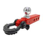 New High Quality Aluminum Alloy Trailer Hook U-shackle Steel 50mm Ball Hitch Off-road Refit Parts Tow Hook Accessories 10000lbs 1