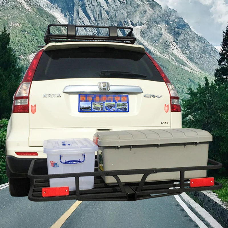 Hollow Out Foldable Large Capacity Outdoor Travel Luggage Basket Rack Trailer Frame Kit Trailer Hitch Camp Trailer Accessories 5