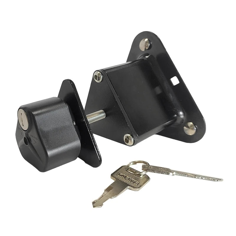 New High Quality Black Aluminum Alloy Triangle Hole Oil Drum Bracket Ball Mount Anti-Theft Trailer Trailer Accessories 1