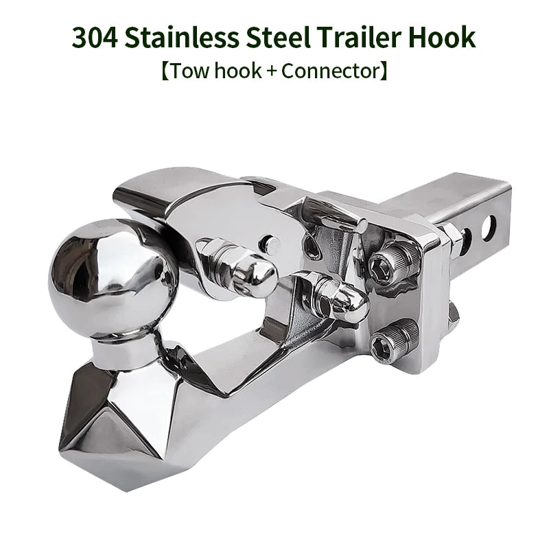 Stainless Steel Trailer Hook Match 2inch Receiver of Rear Bumper Off-road Refit Parts Trailer Hitch Arm Camping Car Accessories 1