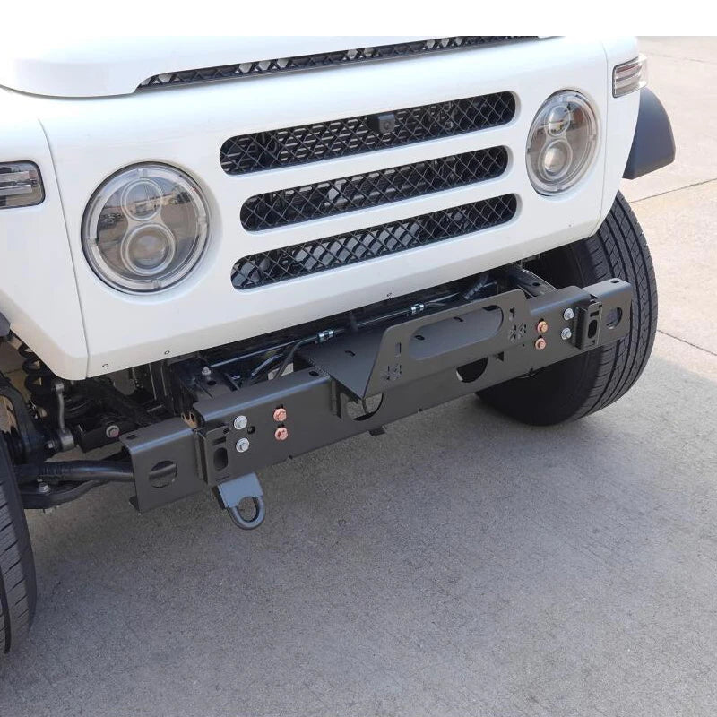 For New BJ212 T01 Steel Front Bumper Winch Tray Bracket Parts Winch Mounting Rack Holder Frame Trailer Hitch Car Accessories 5