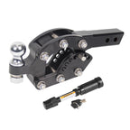 Black Adjustable RV Outdoor Trailer Hitch Ball Mount Rescue Car Accessories With Easy-to-Adjust Arm Ball Refit Tow Hook Parts 1