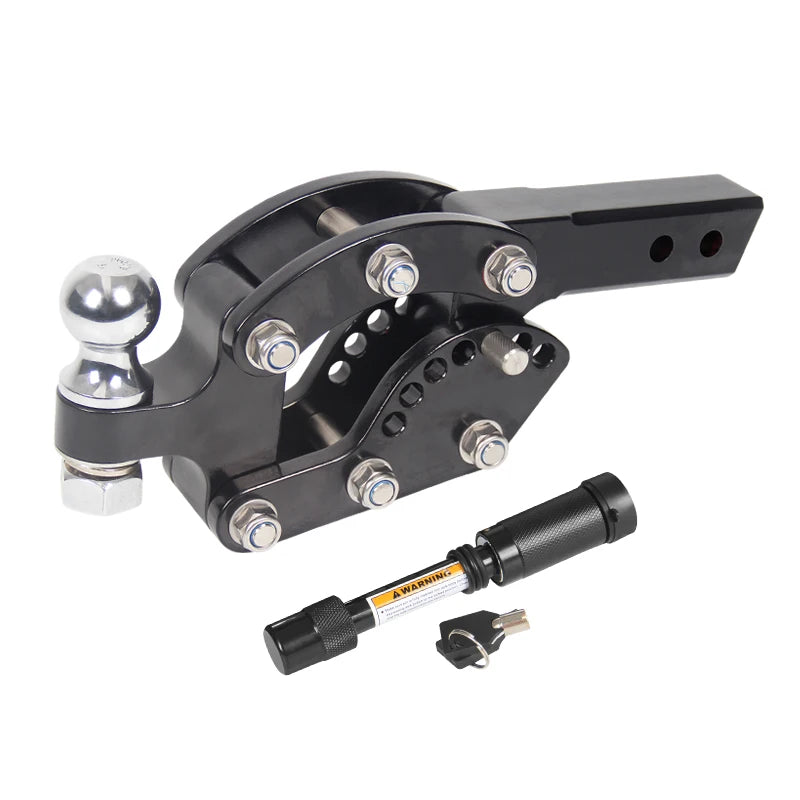 Black Adjustable RV Outdoor Trailer Hitch Ball Mount Rescue Car Accessories With Easy-to-Adjust Arm Ball Refit Tow Hook Parts 1