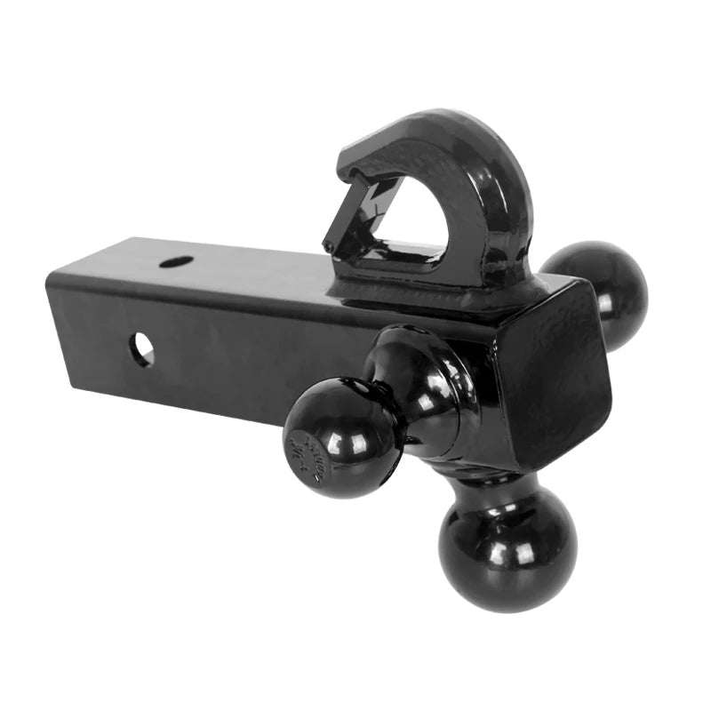 Heavy Duty High Strength Steel Triple Ball Trailer Hitch for 2.5 Inch Receiver Towing Ball Mount with 3 Tow Ball Sizes for Truck 1