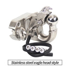 New Eagle Head Style Stainless Steel Trailer Hitch 105x55mm Base Hole Off-Road Rescue Tow Hook Refit Towing Accessories 5