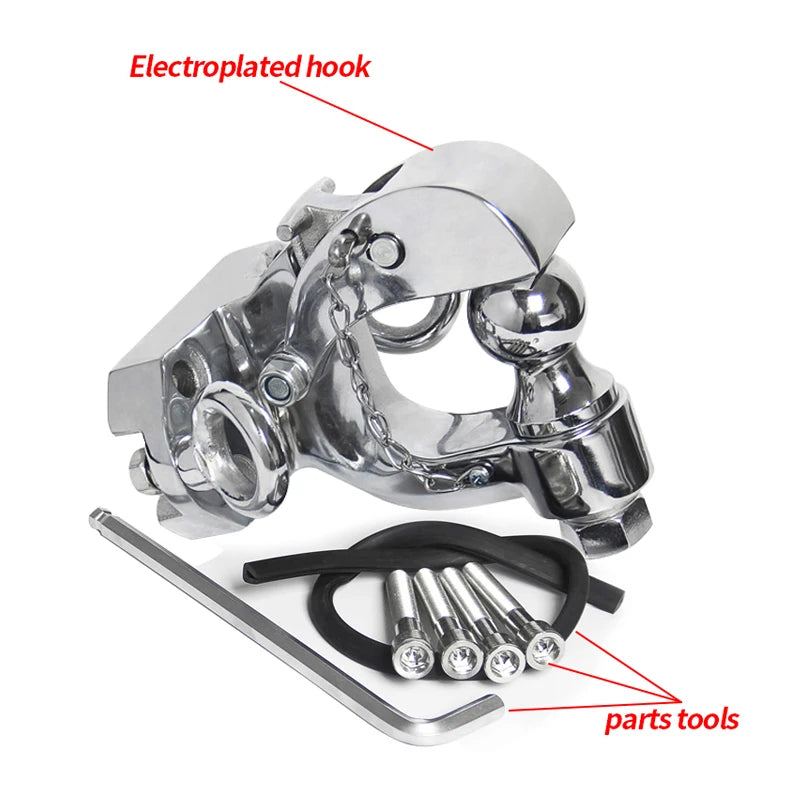Heavy Duty Steel Electroplating Process Trailer Hitch 105x55mm Install Hole Off-road Refit Tow Hook Parts PRADO Car Accessories 2