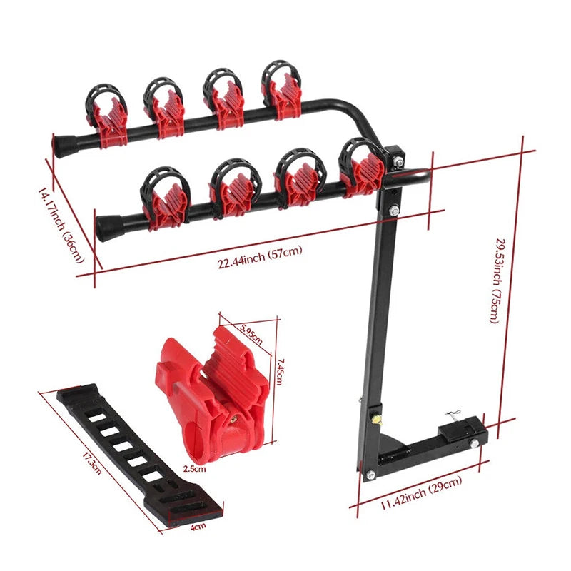 Bike Carrier Hitch Bike Rack Bicycle Rack Fits Rear Bumper 2inch Receiver Trailer Hitch Accessories Tilting Bike Rack Carrier 2