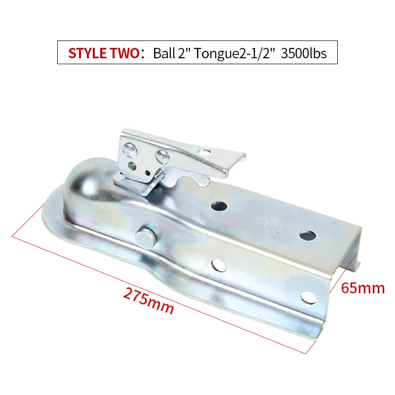3500lbs Trailer Coupler Connector With Ball Cover Towing Part Link Towing RV Trailer Hitch Camp Trailer Car Accessories 4