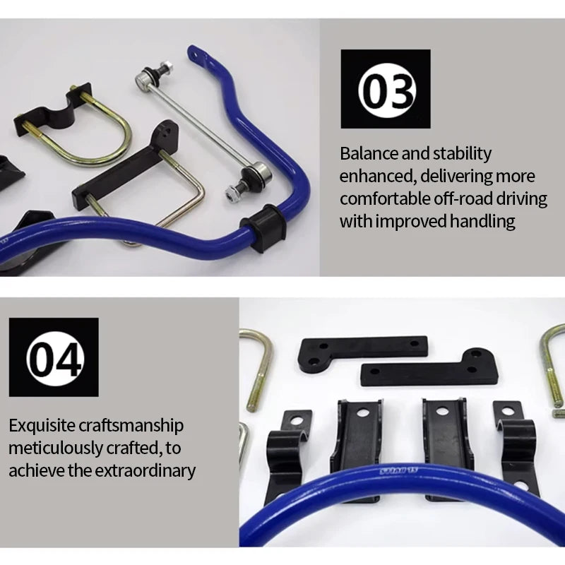 Fits NAVARA RuiQi6/7 D21 D22 Pickup Trucks Balance Anti-roll Bar, Reinforce Stabilizer bar Trailer Hitch Refit Car Accessories 5