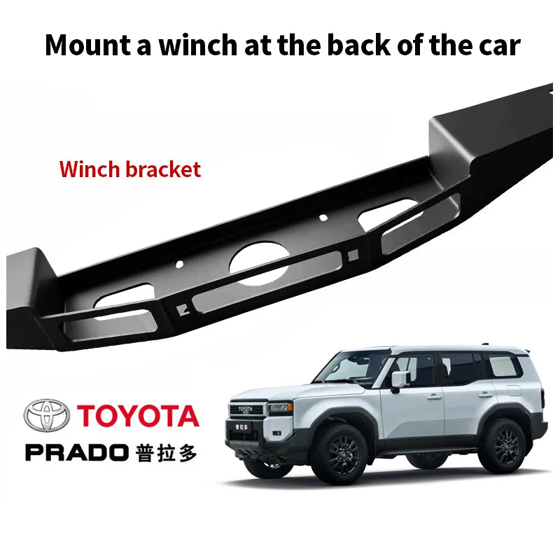 For Toyota Prado LC120/150 Rear Bumper Steel Winch Tray Bracket Parts Trailer Hitch Winch Mounting Rack Holder Accessories 1