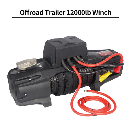 12000lbs Trailer Electric Winch Guide Towing Hook Sets Support OEM/ODM Trailer Hitch Car Synthetic Rope Winch Accessories 12V DC 2