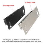Universal Rust-proof Front Bracket License Plate Frame Trailer Hitch Car Exterior Accessories Black/Silver Number Plate Holder 4