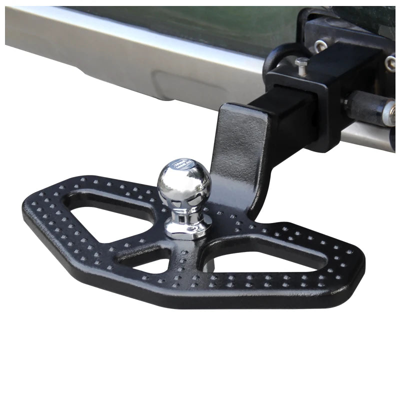 Fits 2inch Receiver Rear Bumper Heavy Duty Steel Trailer Hitch Pedal With 50mm Ball Tow Hook Parts Car Step Accessories 2