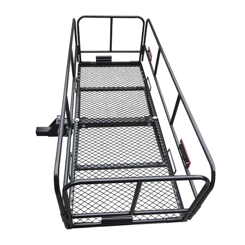 Car Rear 2inch Receiver Folding Luggage Basket Frame Hitch Rack for Travel Camping Trailer Hitch Camp Trailer Accessories 1