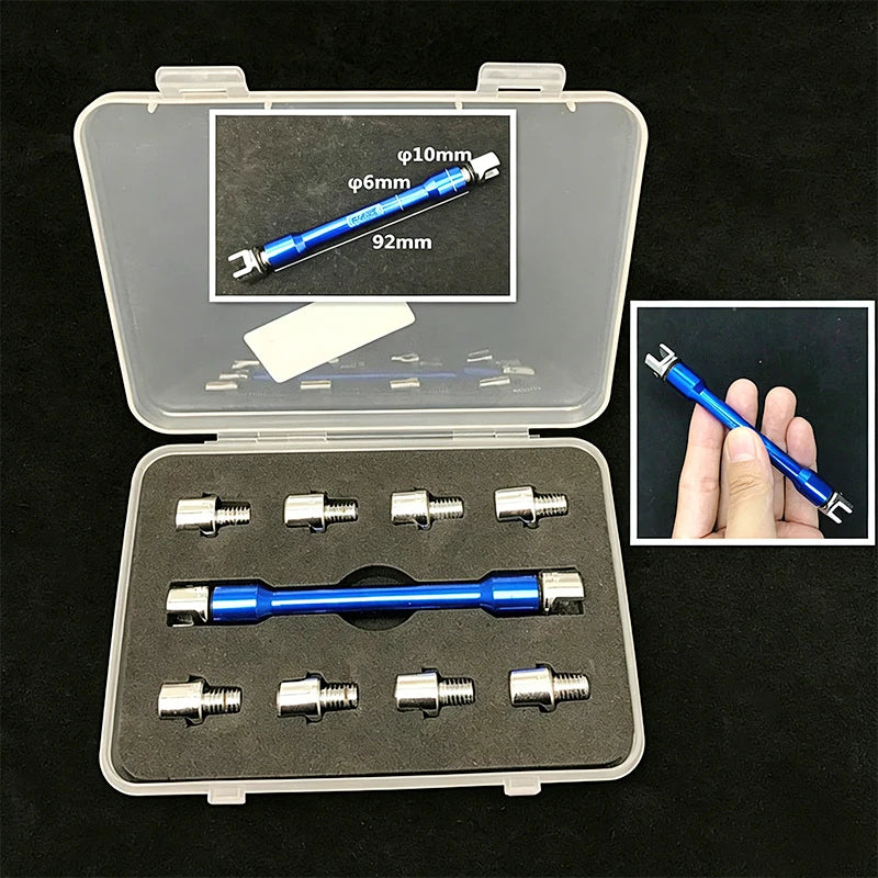 Motorcycle Spoke Wrench Wheel Spoke Adjustment Repair Tire Steel Wire Spanner Universal Wheel Rim Maintenance Tool for Motorbike 4