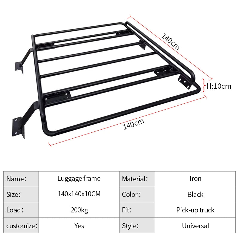 Universal Pickup Truck Luggage Rack Supports Customization Outdoor Expansion Frame Trailer Hitch Camp Trailer Accessories 3