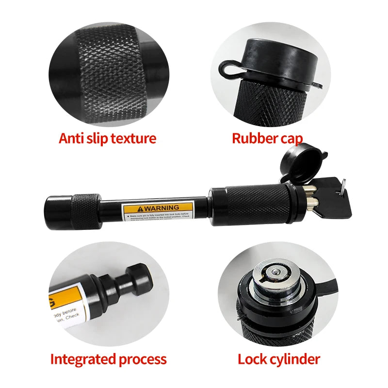 New Heavy Duty Steel Hitch Receiver Lock Pin Anti-Theft Trailer Towing Accessory Black Color Trailer Hitch Parts for 5