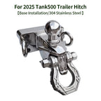 Stainless Steel Towing Hook for 2025 Tank500 Dragon's Tooth Design with Tow Ball and Shackle Trailer Hitch Base Car Accessories 1