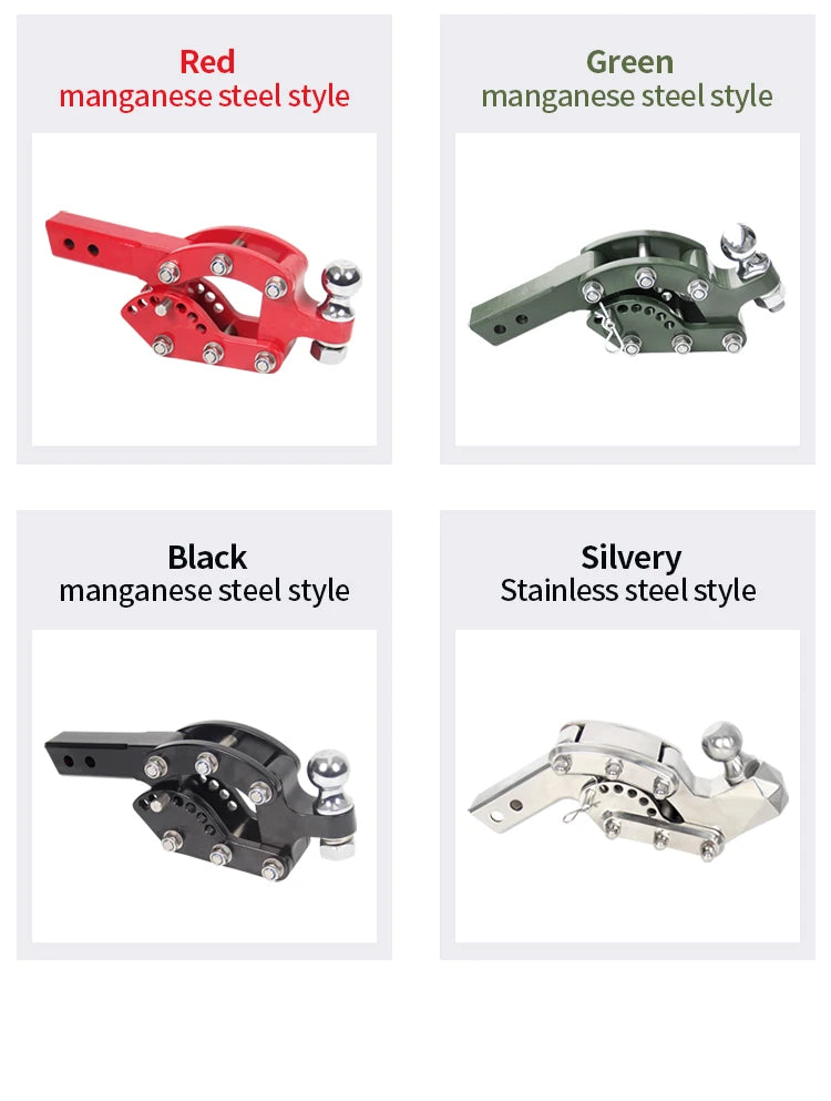 Stainless Steel Adjustable 5X5 CM Quick Insertion Square Tube Arm Trailer Hitch Off--road Refit Parts Tow Hook Car Accessories 6