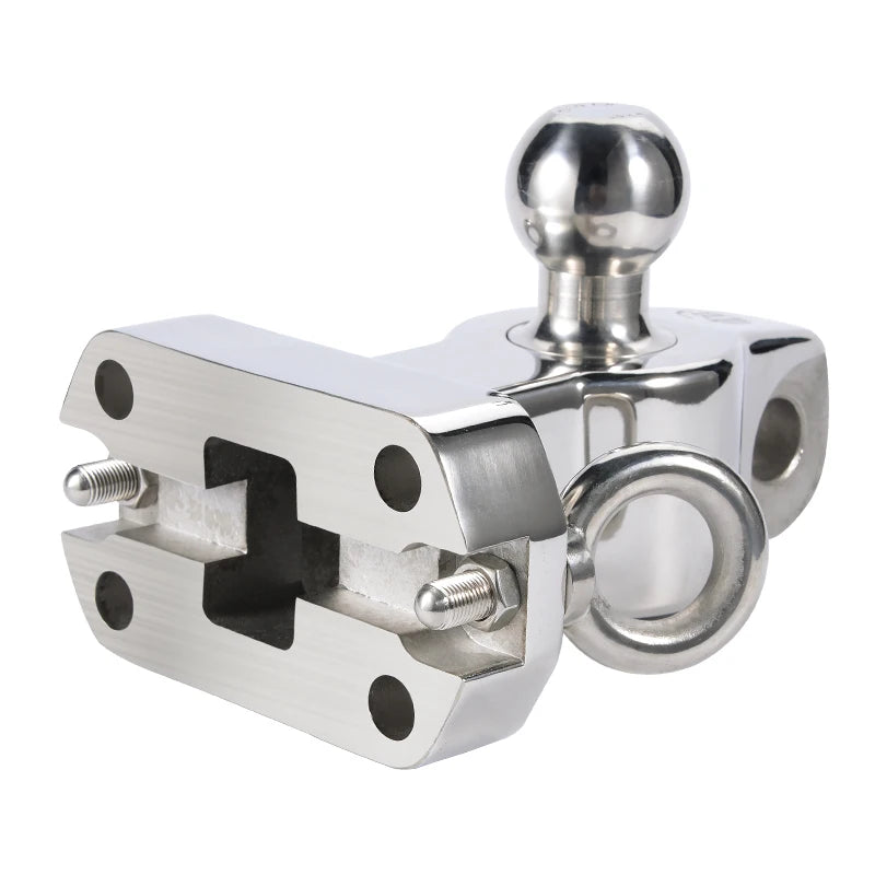 Prado Stainless Steel Trailer Hitch 50mm Ball Head with Detachable Shackle Off-road Refit Tow Hook Parts Accessories 4