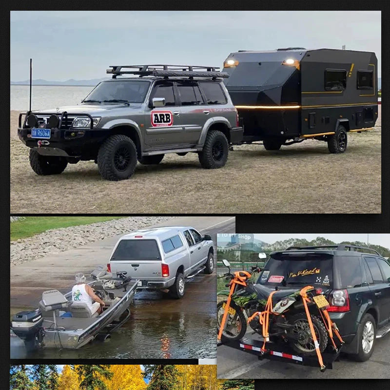 New Heavy Duty Steel Large-Tonnage 4X4 Pintle Hook Combination Trailer Hitch for Prado with 10000LBS Load Capacity 4