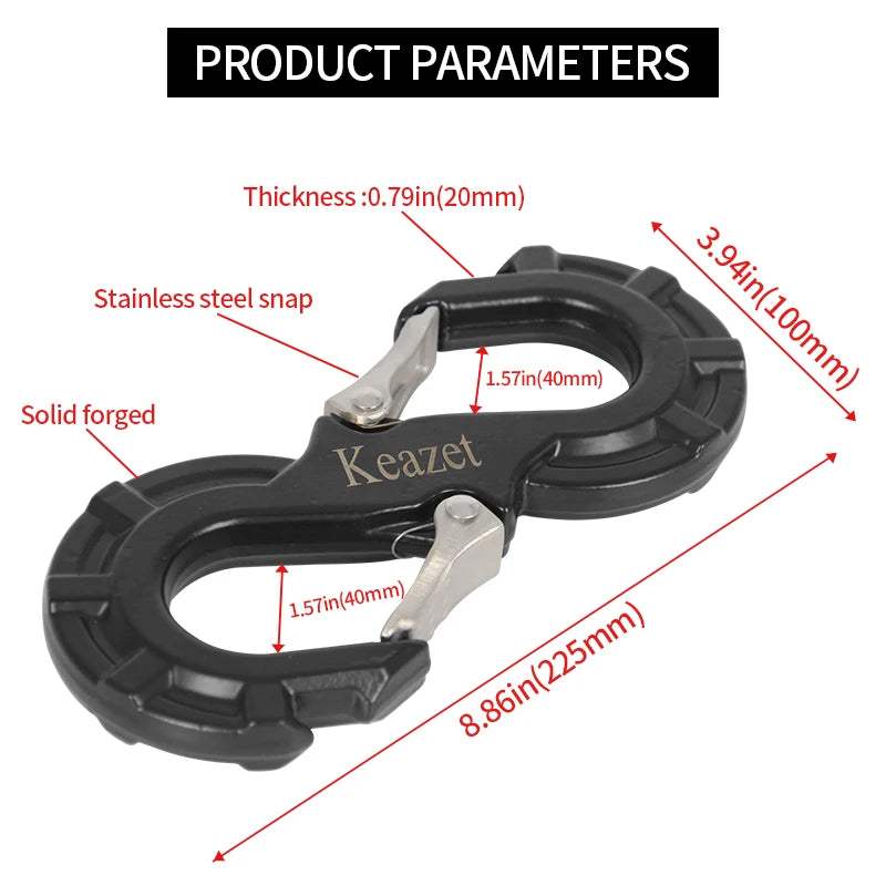 Car Accessories Forging Trailer Hitch Off-Road Towing RescueTowing Hook S-type Tow Hook Refit Parts 3