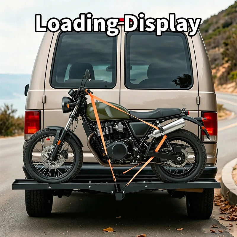 Heavy Duty 2 Inch Receiver Motorcycle Carrier Hitch Mount Tow Bar Motorcycle Transport Rack for Truck SUV Dirt Bike Scooter 6