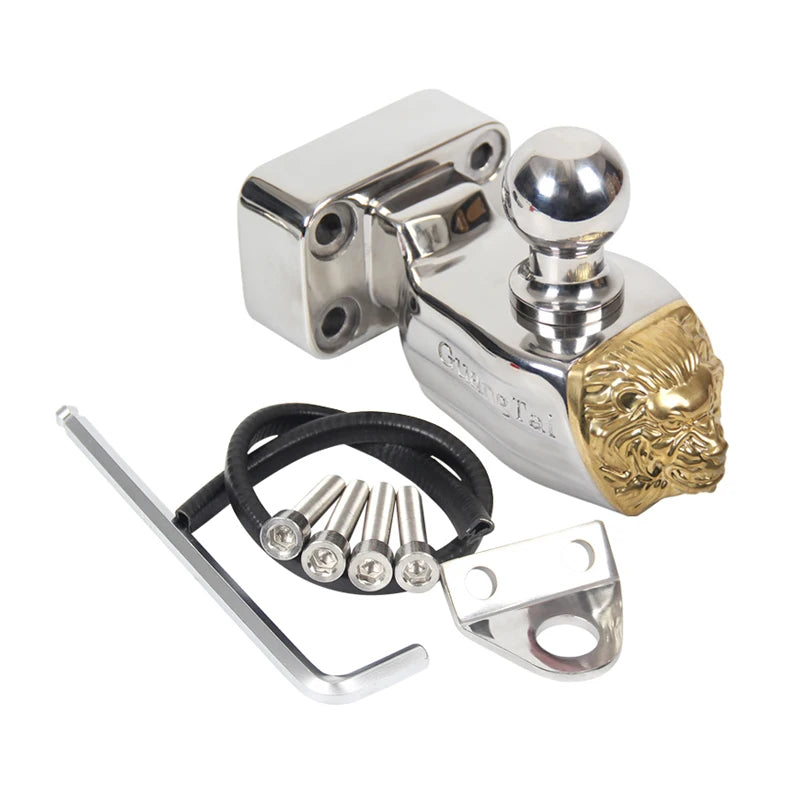 Lion's Mask Stainless Steel Trailer Hook With Trailer Ball for Patrol Y62 Trailer Hitch Refit Parts Camp Trailer Accessories 1