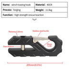 10 Inch Hawse Fairlead Winch Guide and Winch Hook Trailer Hitch Forged Magnetic Winch Hook Parts Off-road Refit Car Accessories 5