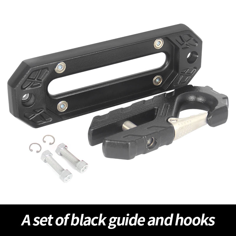 10 Inch Hawse Fairlead Winch Guide and Winch Hook Trailer Hitch Forged Magnetic Winch Hook Parts Off-road Refit Car Accessories 3